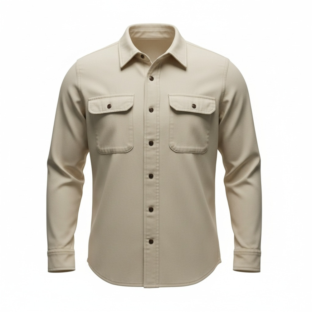 J.Galt Long Sleeve Button Down Shirt Size XS Beige Cotton